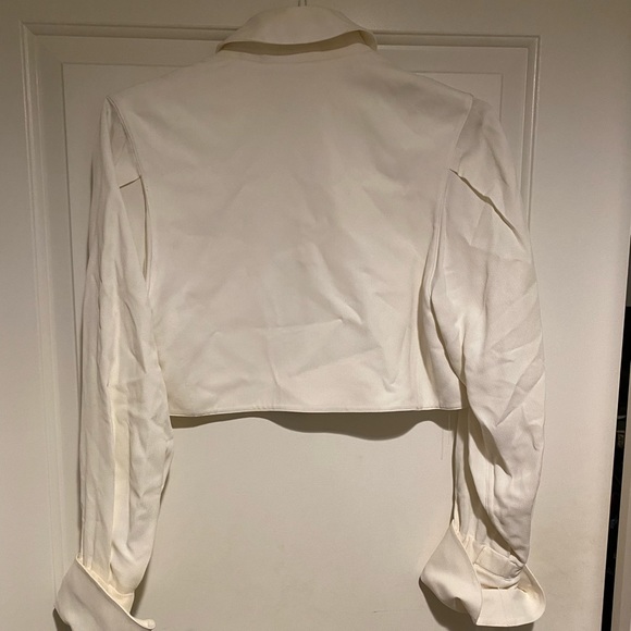 Vintage Runway Claude Montana Oversized Zipper Cropped top Archival - Picture 3 of 11